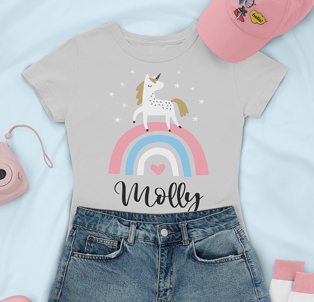 Custom-Unicorn-T-shirt-grey