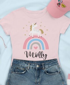 Custom-Unicorn-T-shirt-pink