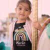 Girl-with-personalized-sloth-black-t-shirt