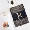 Initial-chevron-notebook-desk
