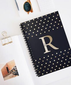 Gold Initial notebook-desk