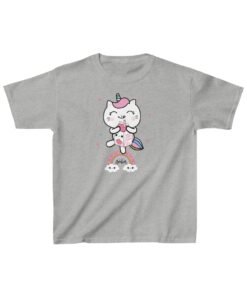 Kawaii-cat-t-shirt-grey