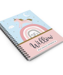 Personalised-Unicorn-notebook-flat