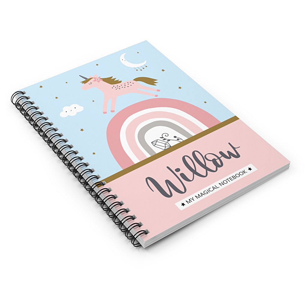 Personalised-Unicorn-notebook-flat