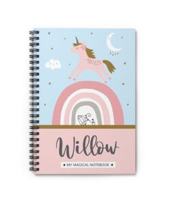 Personalised-Unicorn-notebook-front
