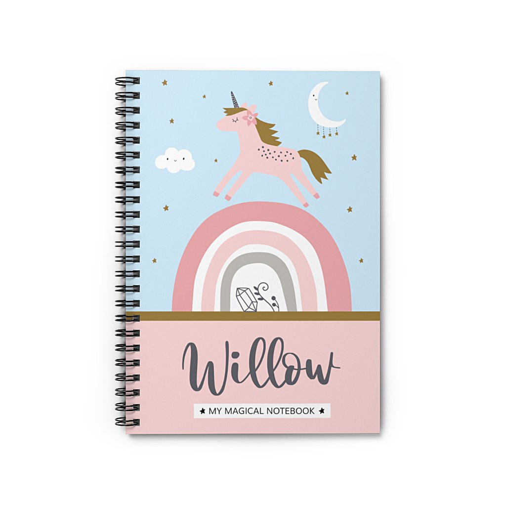 Personalised-Unicorn-notebook-front