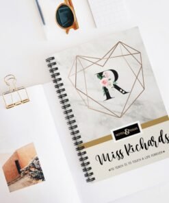 Personalised-teacher-notebook-marble