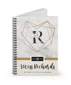 Personalised-teacher-notebook-marble