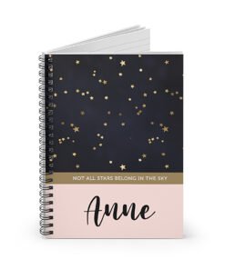 Personalised-Stars Notebook opened