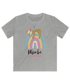 Personalized-Sloth-T-shirt-grey