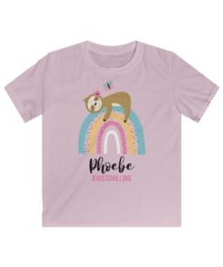 Personalized-Sloth-T-shirt-pink