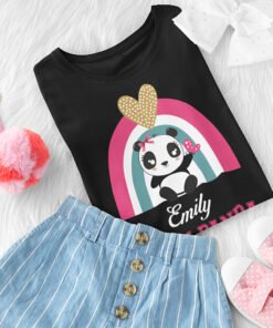 Personalized-black-Panda-t-shirt