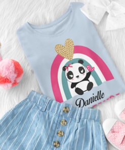Personalized-blue-Panda-t-shirt