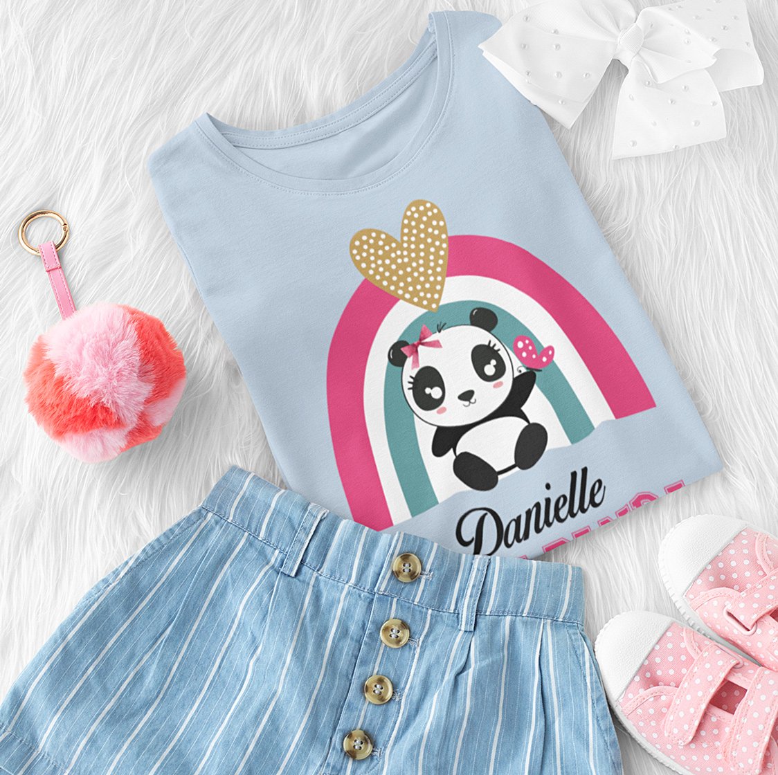 Personalized-blue-Panda-t-shirt