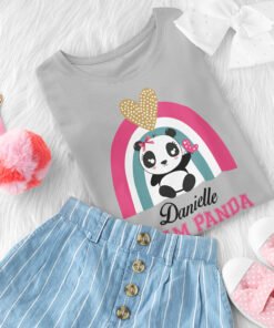 Personalized-grey-Panda-t-shirt