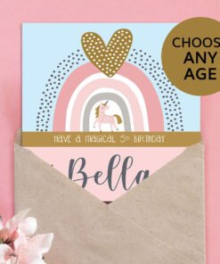 Unicorn-birthday-card