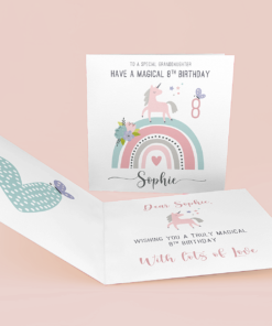 Unicorn-birthday-card-set