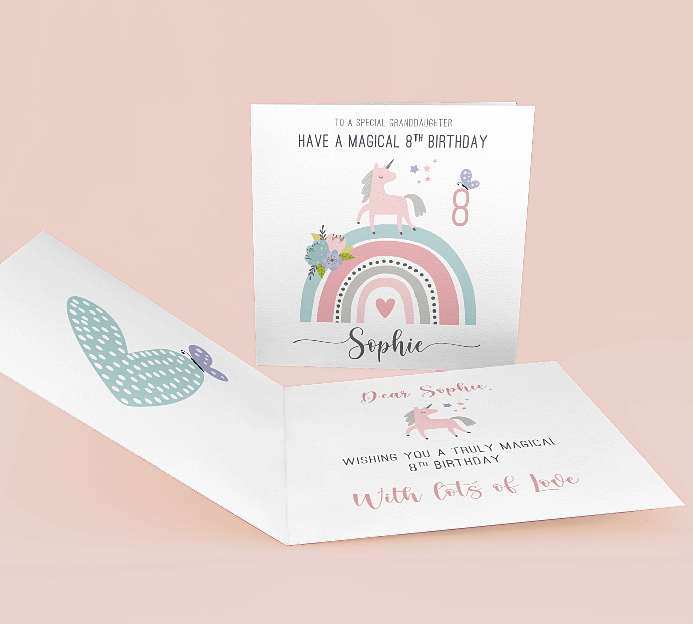 Unicorn-birthday-card-set