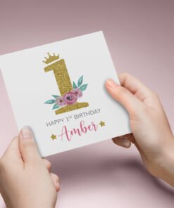 holding-Personalised-1st-Birthday-Card