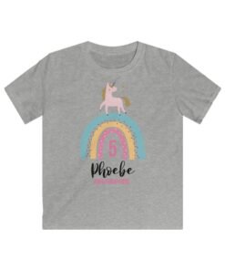birthday unicorn t-shirt-grey