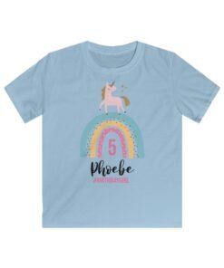 birthday unicorn t-shirt-blue