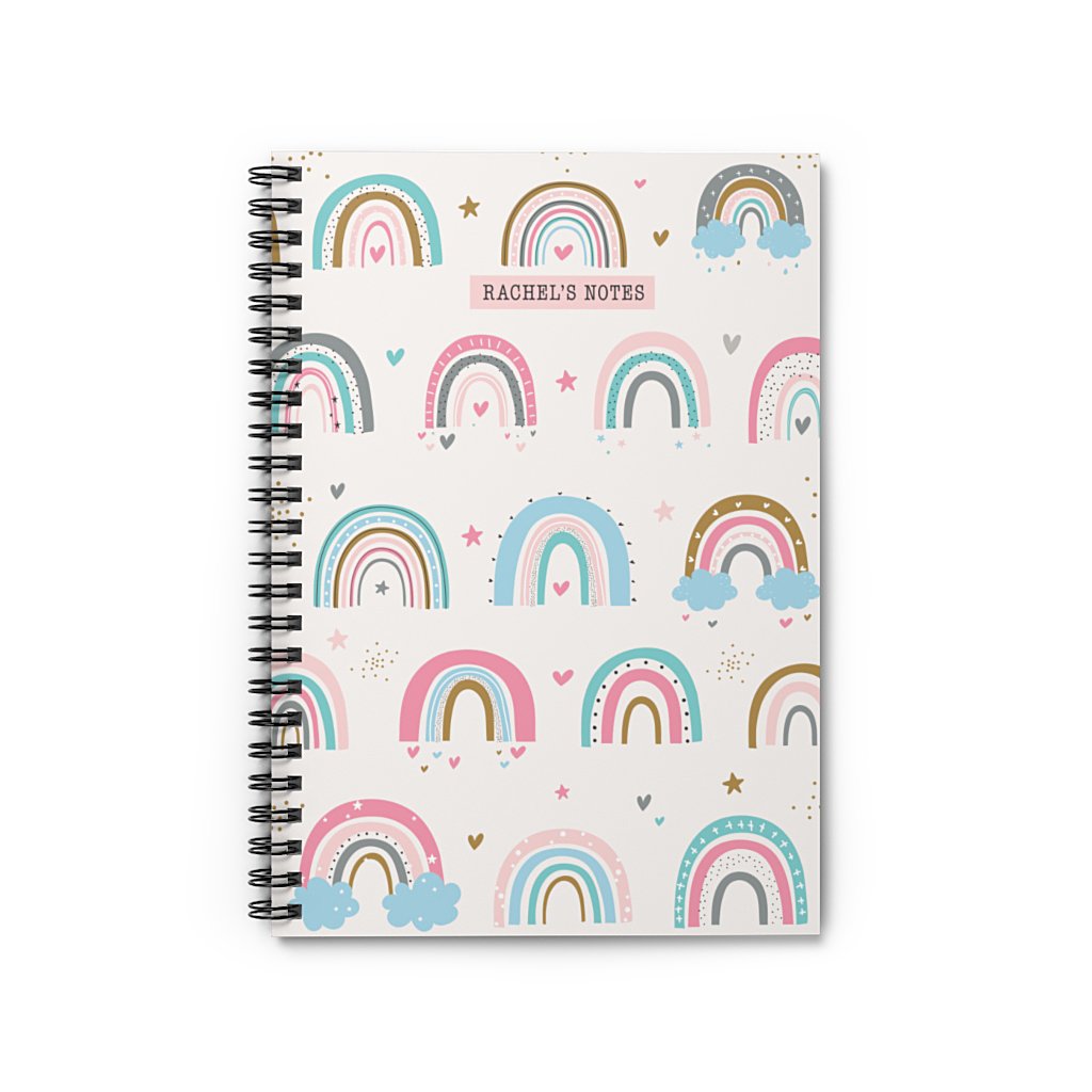 Personalised-Rainbow-notebook-front