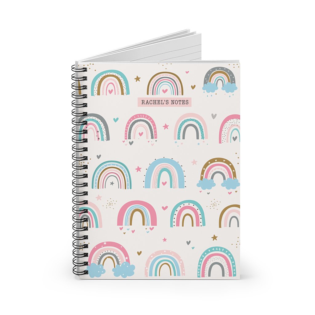 Personalised-Rainbow-notebook
