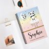 Personalised Panda Notebook pink