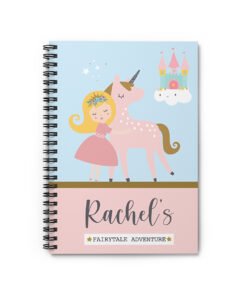 personalised princess unicorn notebook