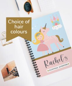 personalised princess unicorn notebook