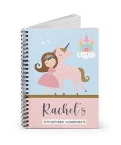 personalised princess unicorn notebook
