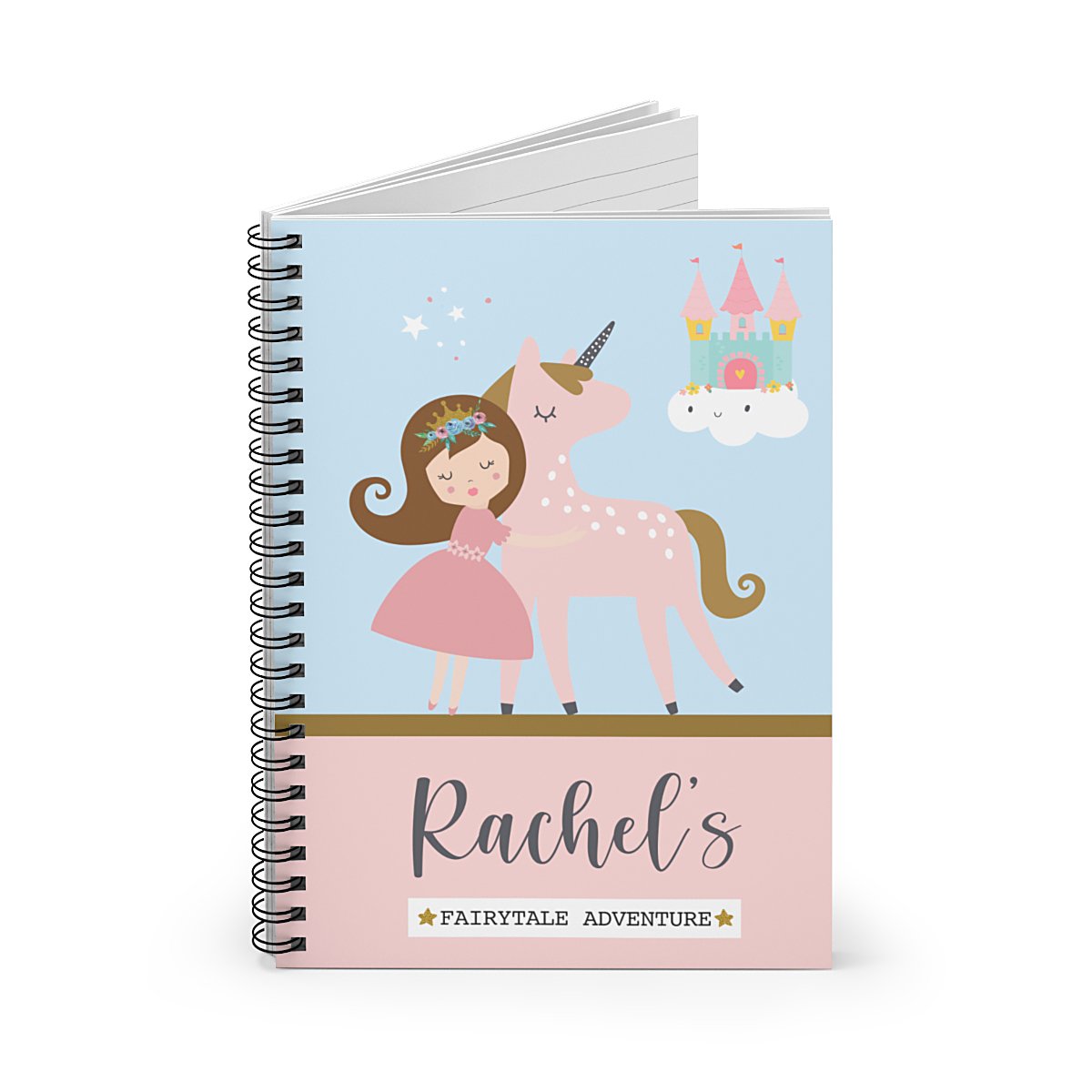 personalised princess unicorn notebook
