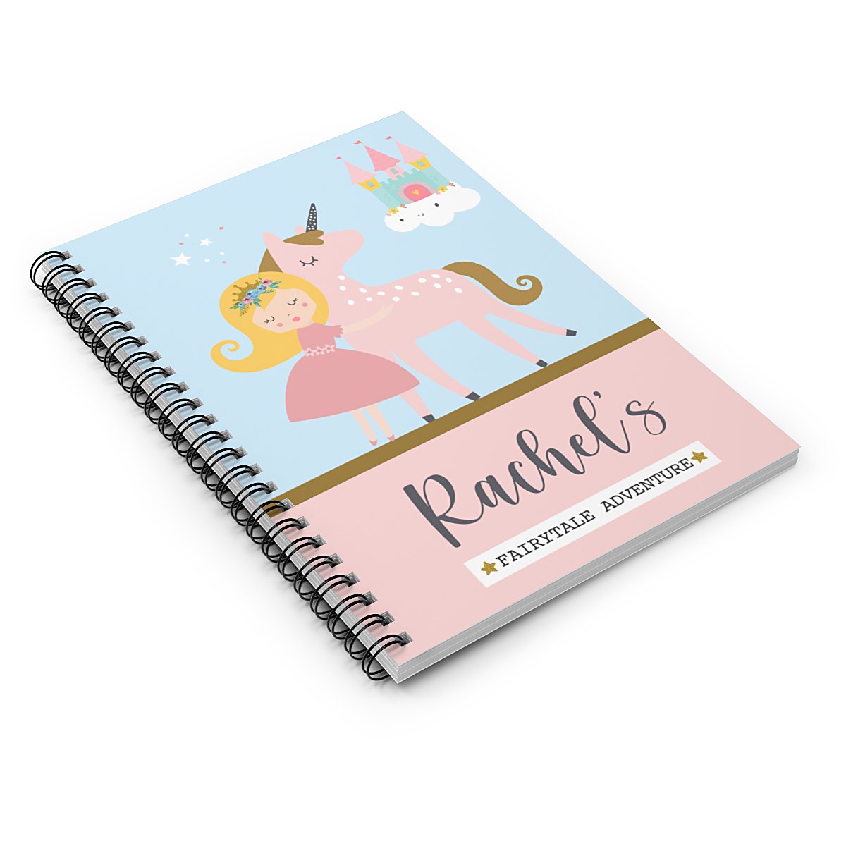 personalised princess unicorn notebook