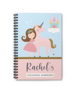 personalised princess unicorn notebook