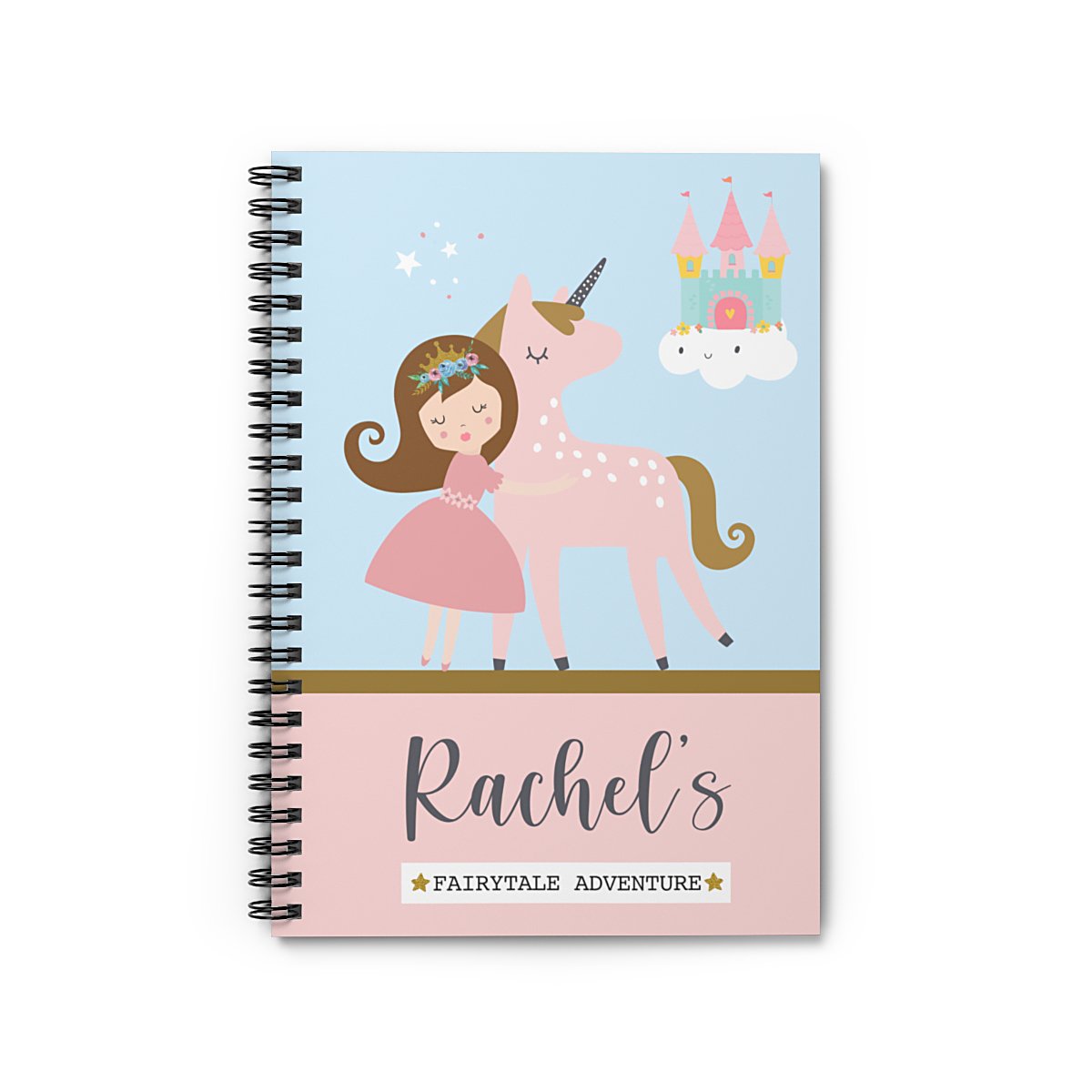 personalised princess unicorn notebook