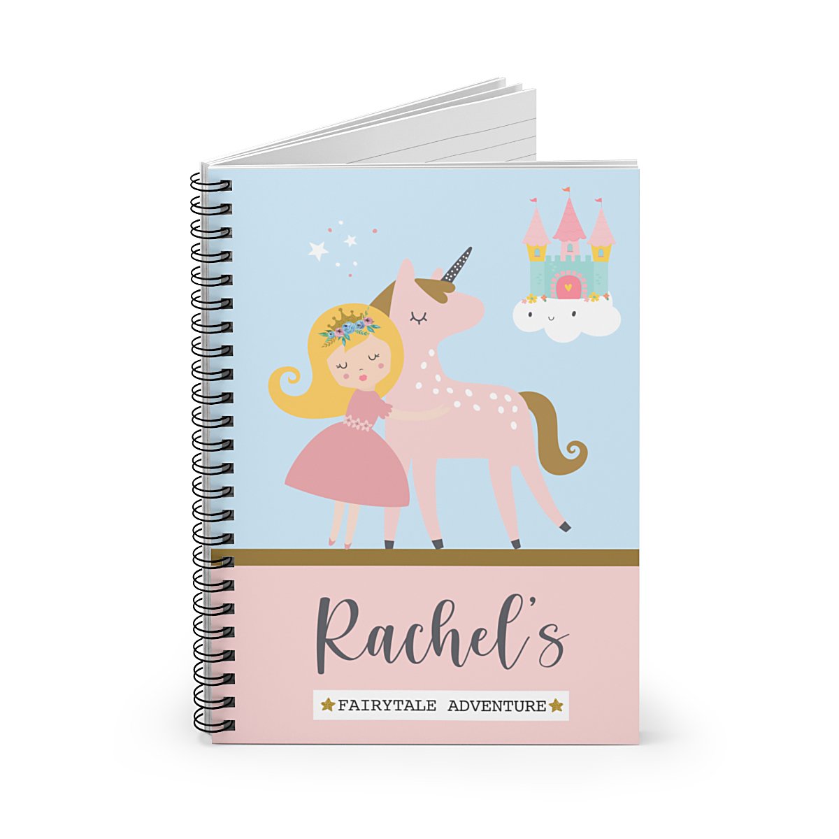 personalised princess unicorn notebook
