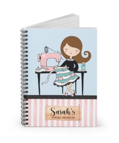personalised sewing notebook