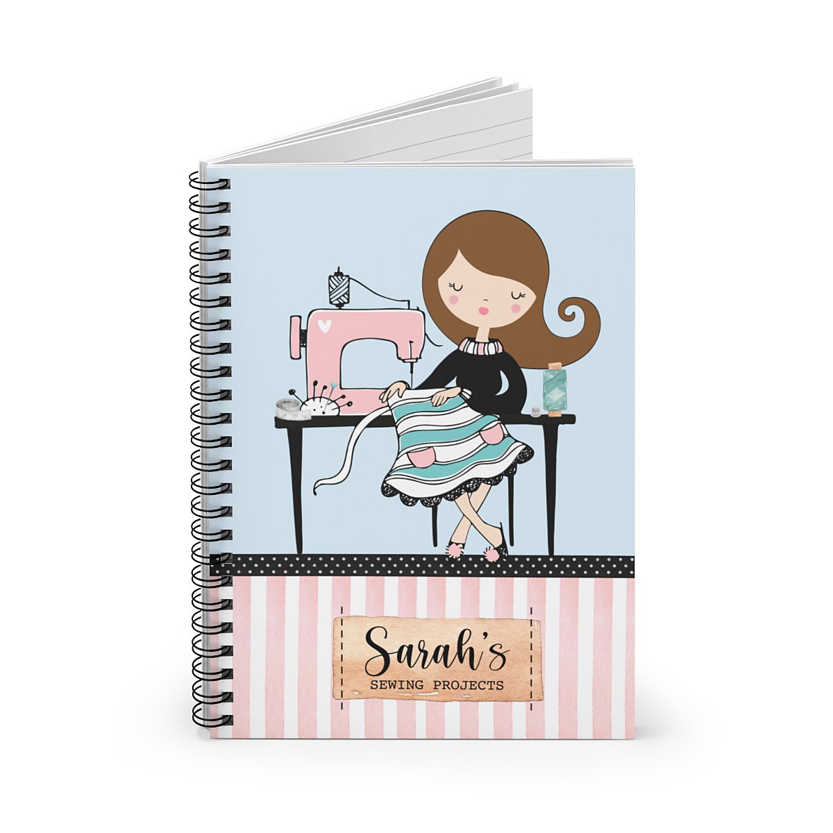 personalised sewing notebook