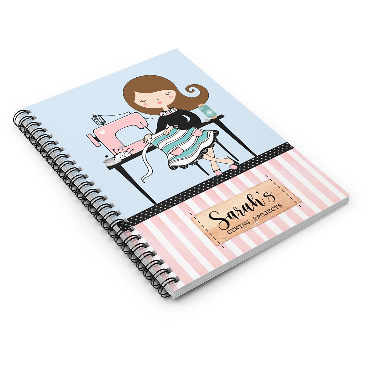 personalised sewing notebook