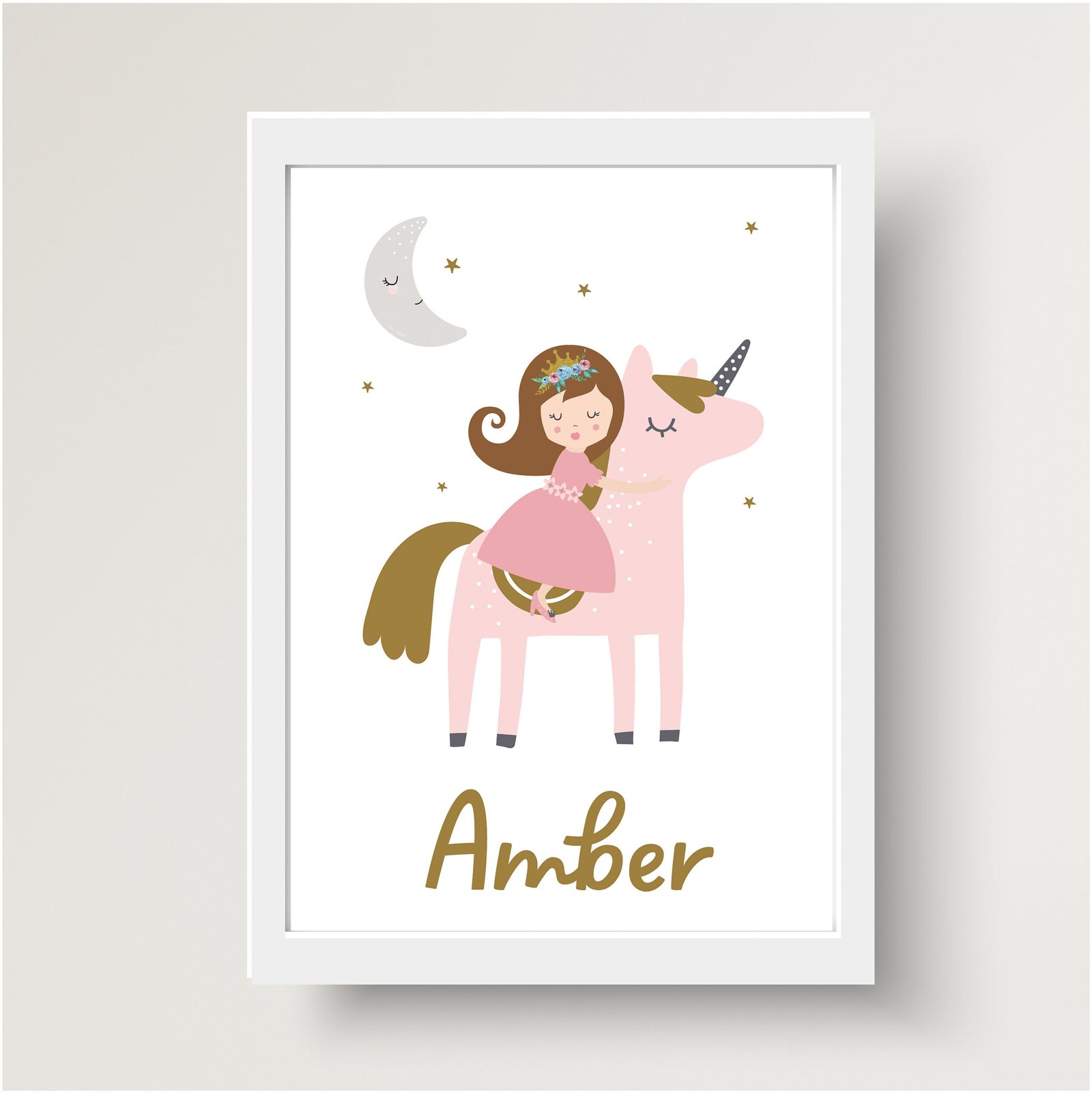 Princess and unicorn art prints