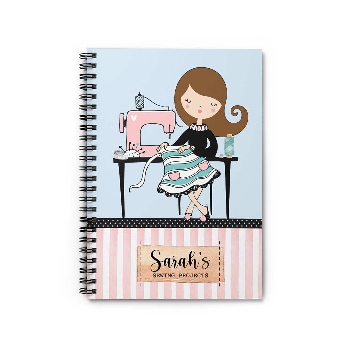 personalised sewing notebook