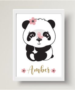 Personalised Panda Art print