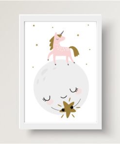 unicorn and moon art prints