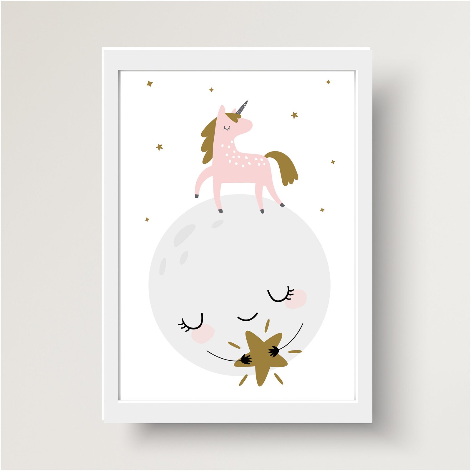 unicorn and moon art prints