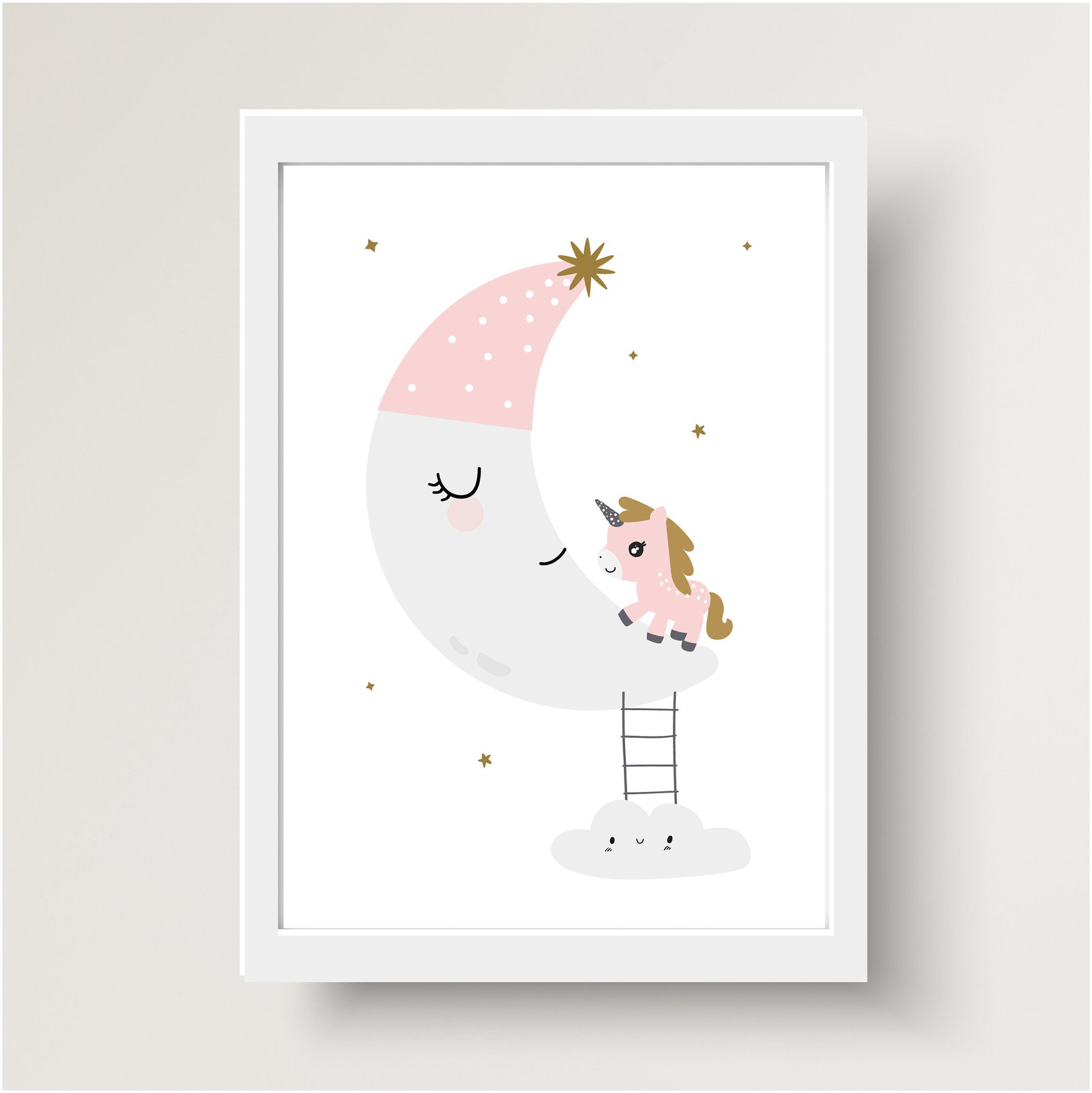 Personalised unicorn and moon prints