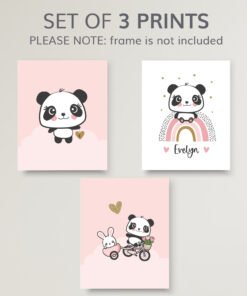Personalised panda Art prints