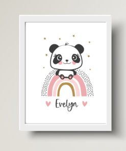 Panda and rainbow prints