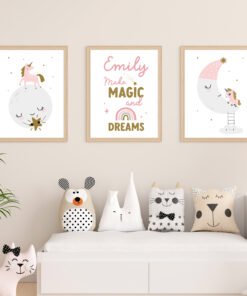 unicorn and moon art prints