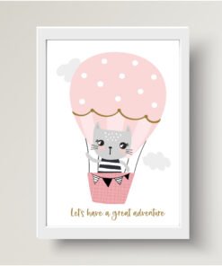 cat art print balloon