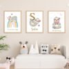 personalised sloth bedroom prints